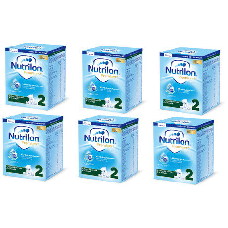 Nutrilon(Нутрилон). Молочна суха суміш Premium+ 2(6-12m), 6х1000г(5900852047213-6)