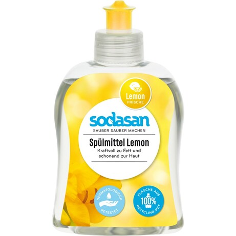 Sodasan.Органічне рідке засіб-концентрат  для миття посуду Лимон 0,3 л(4019886023160)