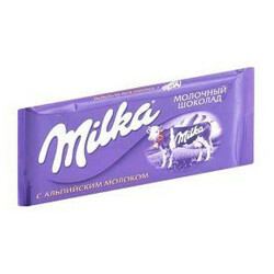 Milka. Шоколад молочный без добавок 90гр (7622210433954)