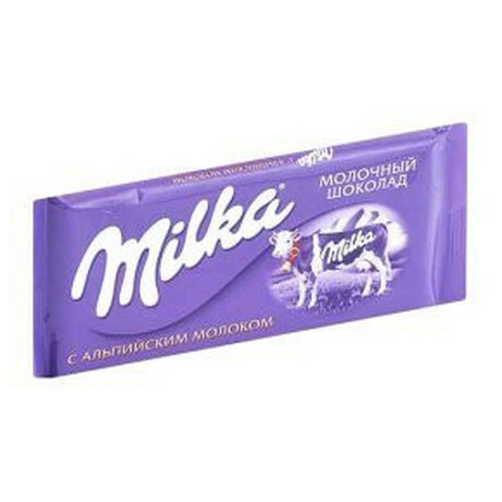 Milka. Шоколад молочный без добавок 90гр(7622210433954)
