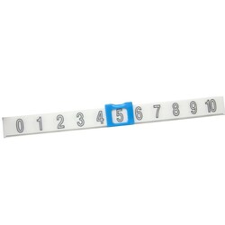 Спектр. Линейка математическая для обучения детей счету с двигающимся окошком  20 см (4820119511053)