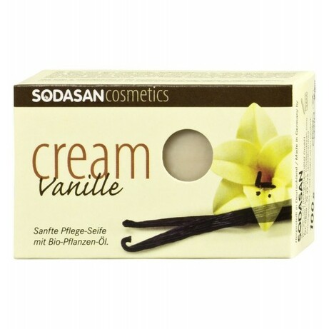 SODASAN. Органічне Мило-крем Vanilla для особи з оліями Ши і Ванілі, 100 г(190121)