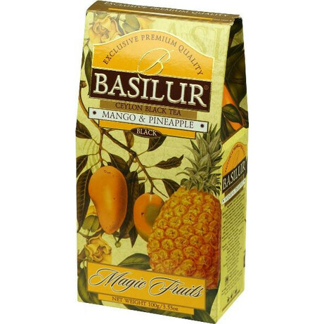 Basilur. Чай чорний Basilur з манго і ананасом 100г(4792252918108)