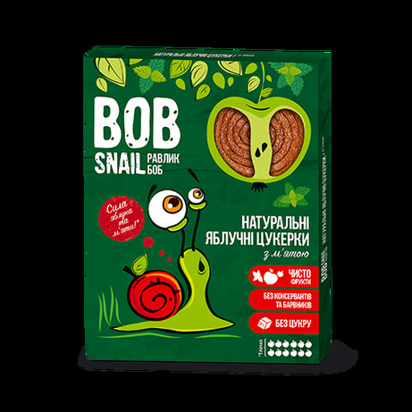 Bob-snail. Конфеты детские "Яблоко с мятой", 120г. (520170)