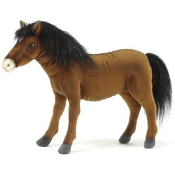 Hansa. Гнедой конь, 37 см, реалистичная мягкая игрушка (4806021956342)