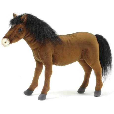Hansa. Гнідий кінь, 37 см, реалістична м'яка іграшка(4806021956342)