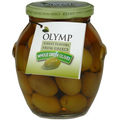 Olymp. Оливки греческие зеленые без косточки 370 г (5201409801990)