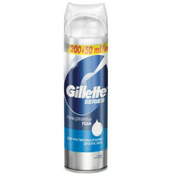 Gillette. Пена для бритья  Series Для чувствительной кожи  250мл  (3014260214678)