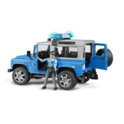 BRUDER. Полицейский джип Bruder Land Rover Defender с фигуркой полицейского, синий, 28 см  арт.37727