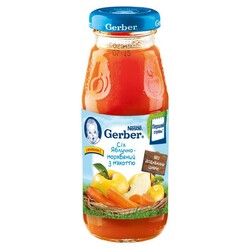 GERBER ®  "Сік яблучно-морквяний", 175 мл(000267)