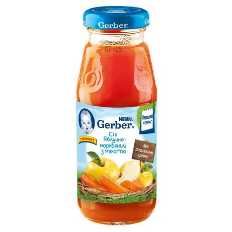 GERBER ®  "Сік яблучно-морквяний", 175 мл(000267)