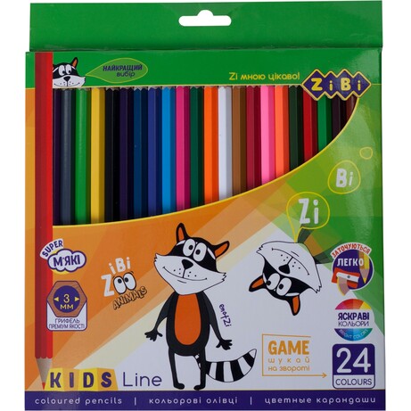 ZiBi. Олівці кольорові Kids Line 24 кольори(4823078932396)