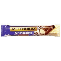 Millennium. Шоколад белый пористый в молочном шок. 32г (4820075504588)