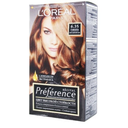 L`Oreal. Краска для волос RECITAL Preference тон 6.35 1шт (3600520248967)