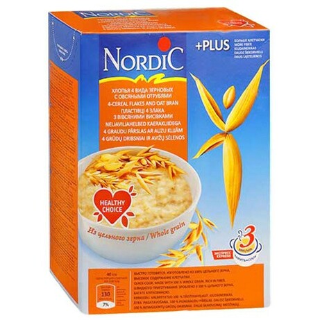 Nordic "4 види зернових з вівсяними висівками"(838508) 600 г