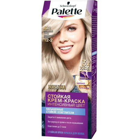 Palette. Краска для волос 12-2 (A12) Платиновый блонд 110 мл (4015100180787)