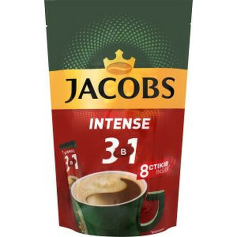 Jacobs. Напій кавовий  Jacobs 3в1 Intense 8*12 г   (4820206291059)