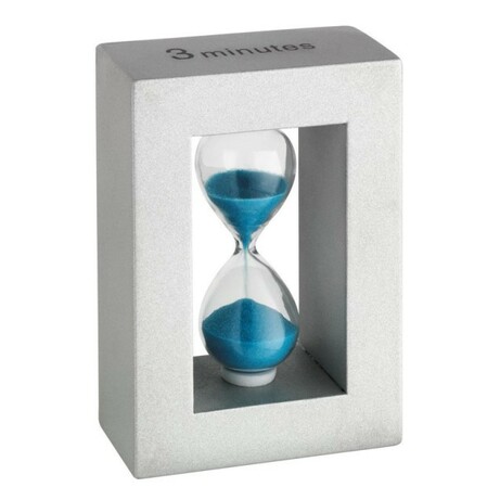 TFA. Годинник пісочний, блакитний, дерев'яна рамка, 42х36х101 мм, 3 хв.(18600614)