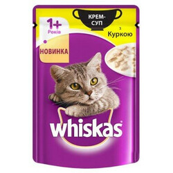 Whiskas. Корм для котов Крем-суп с курицей 85 гр (4770608255435)