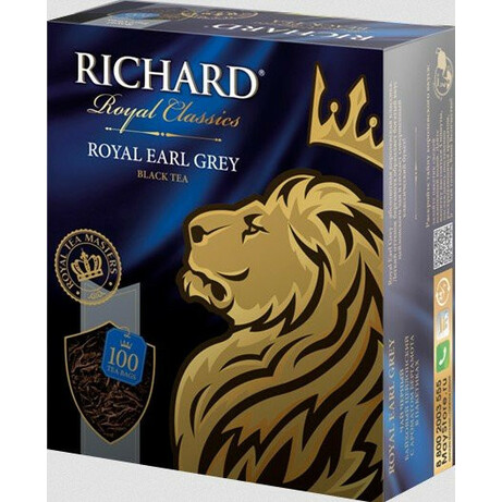 Richard . Чай чорний Richard Royal Earl Grey  100*2г/уп(4823063701044)