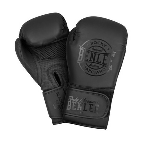 Benlee Rocky Marciano. Перчатки боксерские BLACK LABEL NERO 14oz -PU-черныее (4250819183401)
