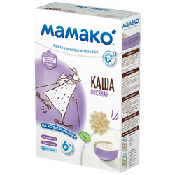 Мамако. Каша молочная на козьем молоке "Овсяная", 6 мес+, 200 г (090019)