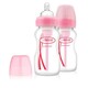Dr. Brown's. Детская бутылочка для кормления с широким горлышком, 270 мл, 2 шт. Розовый (WB92305-ESX
