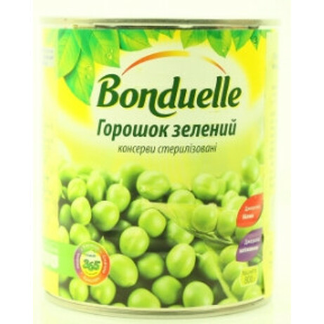 Bonduelle. Горошек зеленый 800гр(3083680995009)