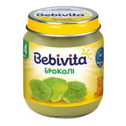 Bebivita. Овощное пюре "Брокколи", 4+мес, 125г (1702)