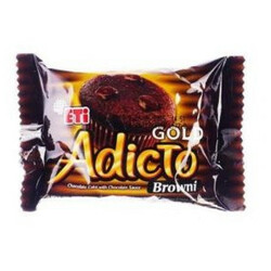 Eti. Кекс Gold Adictо chocolate с шоколадным соусом 36 гр  (8690526186665~)