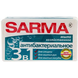Sarma. Мыло хозяйственное с антибактериальным эффектом 140 г (4600697111483)