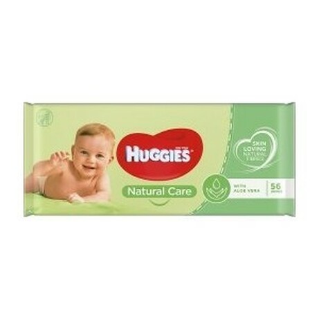 Huggies. Вологі серветки Huggies Natural Care, 56 шт.(550152)