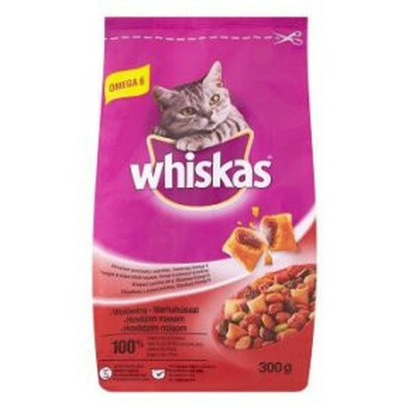 Whiskas. Корм с говядиной для взрослых котов 300г (5900951014031)