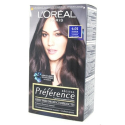 L`Oreal. Краска для волос RECITAL Preference тон 4.01 1шт (3600521916704)