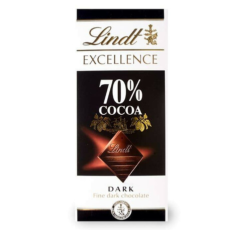Lindt. Шоколад  швейцарский 70% какао 100г( 73046920028003)