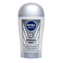 Nivea. Дезодорант твердий For Men Silver Срібний захист антиперспирант 40 мл   (42179306)