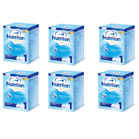 Nutrilon (Нутрилон). Молочная сухая смесь Premium+ 1 (0-6m), 6х1000г (5900852047206-6)