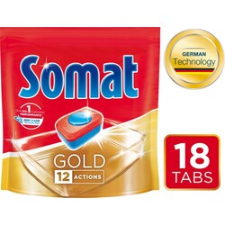 Somat. Таблетки д-посудомоечных машин Somat Голд Duo 18+18шт (9000101076288)