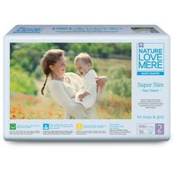 NatureLoveMere.  Подгузники для новорожденных Super Slim  (NB&S)  [3-6 kg]  36 шт (8809402093199)