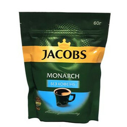Jacobs. Кофе растворимый Monarch без кофеина 60г (4820206290083)