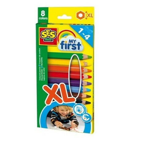 Ses.   Набір воскових кольорових олівців серії "My first" - ВЕСЕЛКА(14416S)