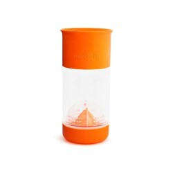 Munchkin. Пляшка для води і напоїв Miracle 360 з инфузером, 414 мл помаранчева(2900990772933)