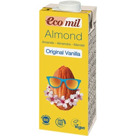 Ecomil. Органічне рослинне молоко Мигдальне з сиропом агави і з ваніллю 200 мл (842853219223
