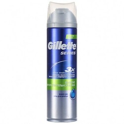 Gillette. Гель для бритья Gillette Series Sensitive Skin Для чувствительной кожи 200 мл (30142602146