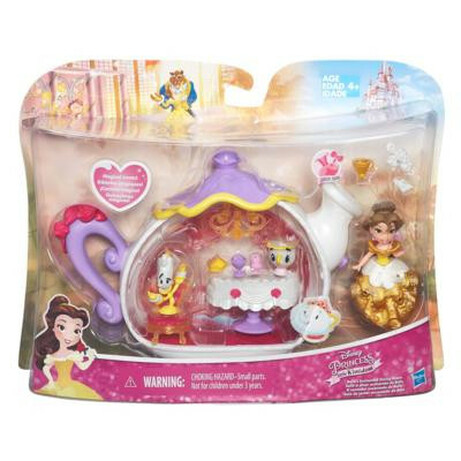 Hasbro. Игровой набор для маленьких кукол Принцесс "Комната для чаепития Белль" (B5346)