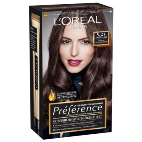 L`Oreal. Краска для волос Paris Preference тон 5.21 1шт (3600522769224)