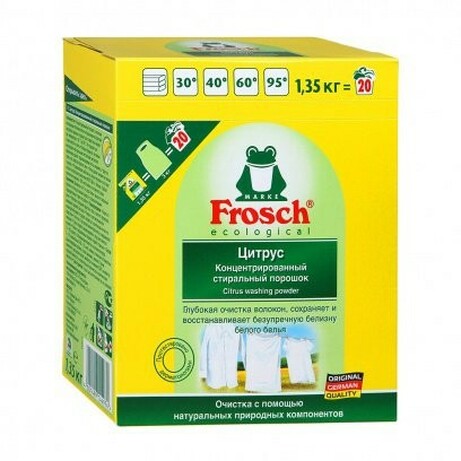 Frosch. Стиральный порошок-концентрат Цитрус, 1350г (4001499144974)