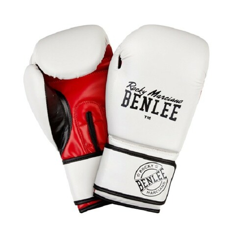 Benlee Rocky Marciano. Рукавички боксерські CARLOS 10oz -PU-біло-чорно-червоні(4250818903888)