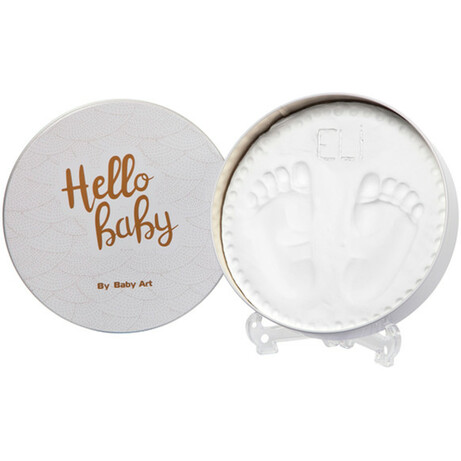 Baby Art.  Набор для создания отпечатка ручки и ножки малыша Baby Art "Магическая коробочка Золотая"