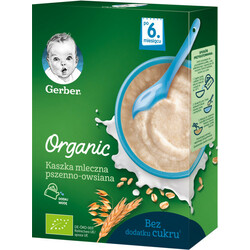 Gerber Organic. Молочная каша "Пшенично-овсяная" 6 мес+ 240 г (531443)